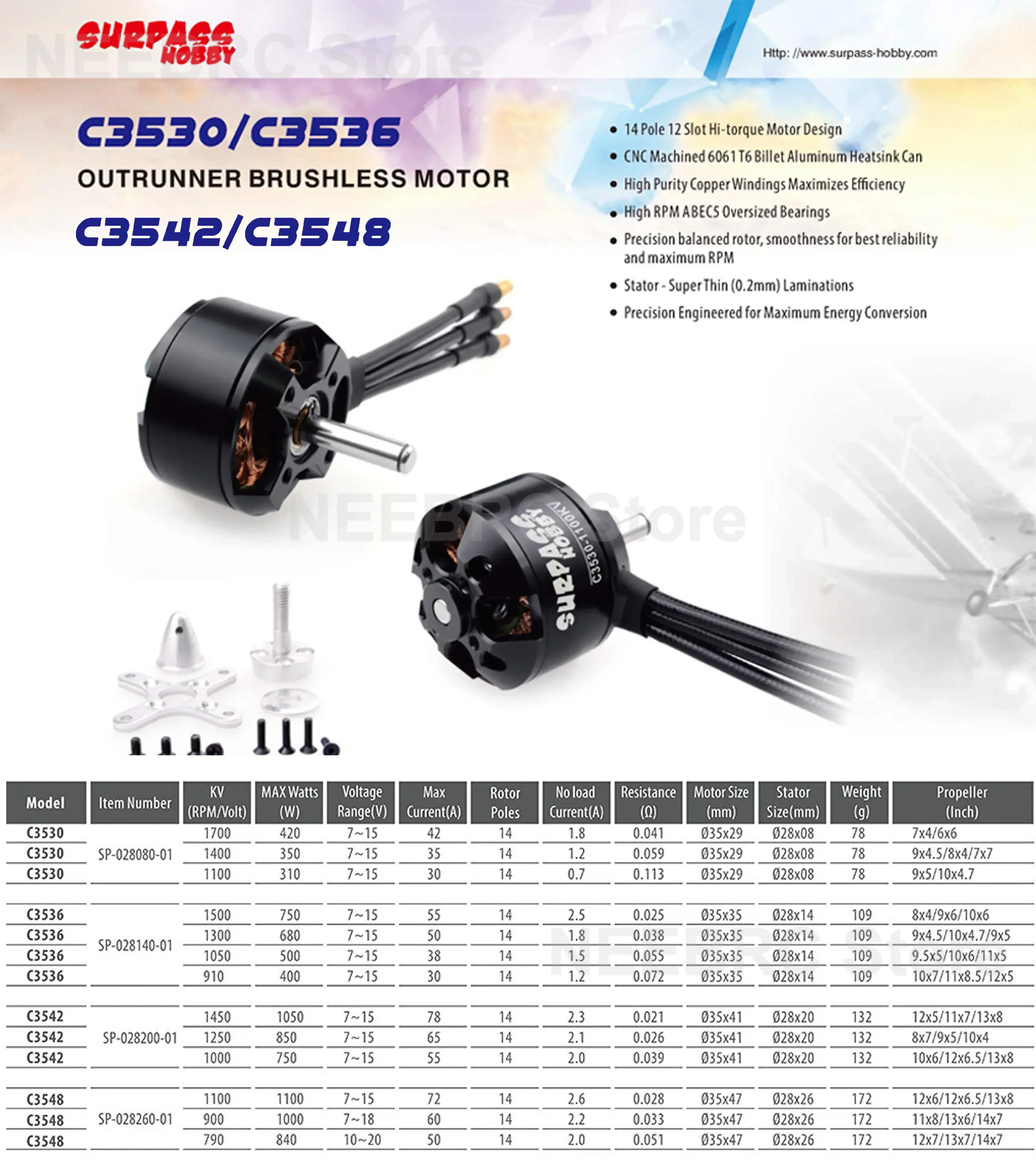 SURPASS HOBBY Brushless Motor  - đánh giá và giá Brushless Motor Thrust Test Stand