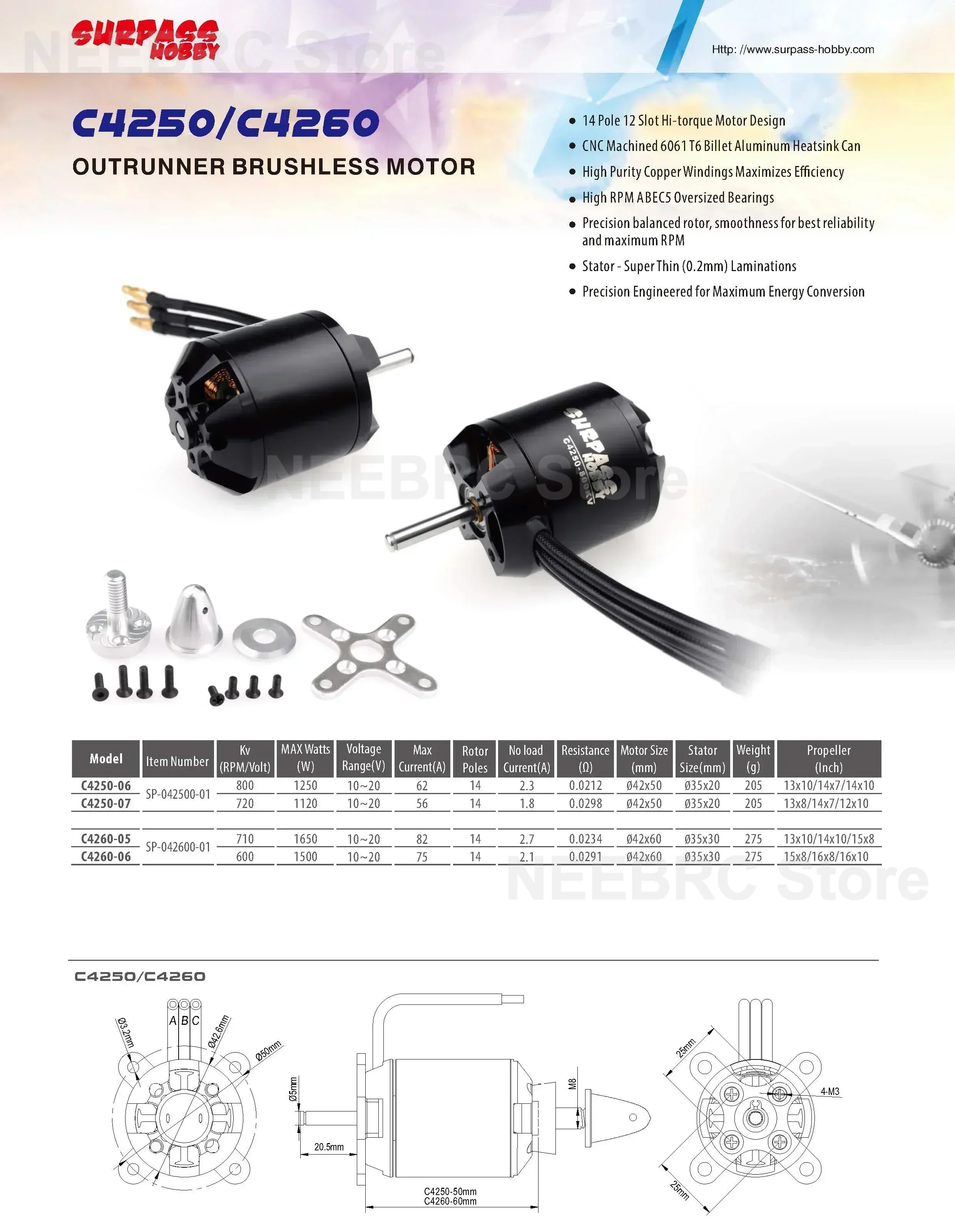 SURPASS HOBBY Brushless Motor  - đánh giá và giá Brushless Motor Thrust Test Stand
